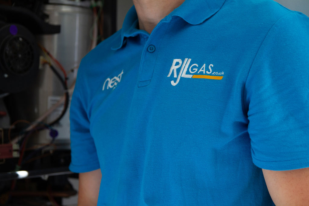 Rob servicing a boiler